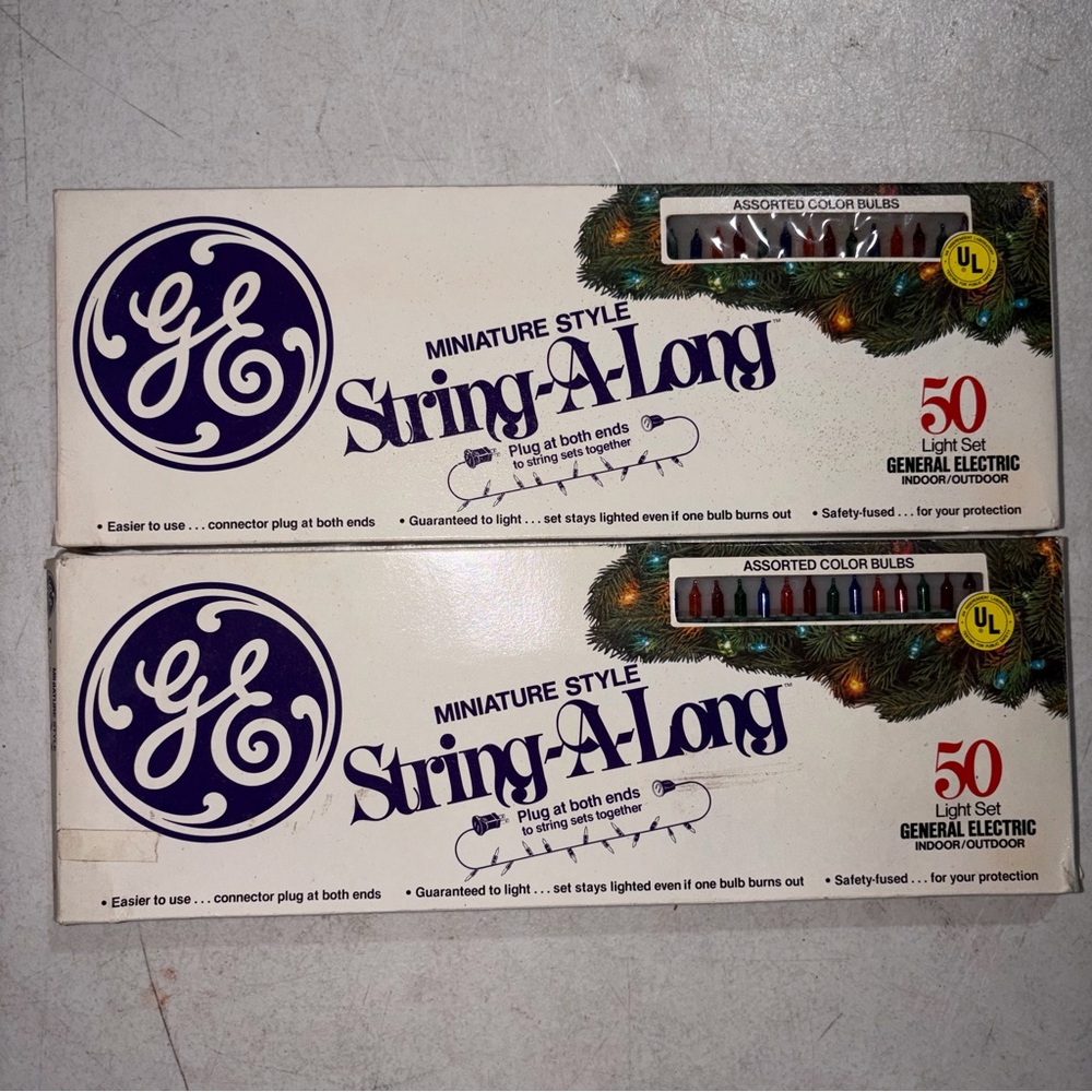 Vintage String-A-Long Miniature Style Light Set - Assorted Colors
